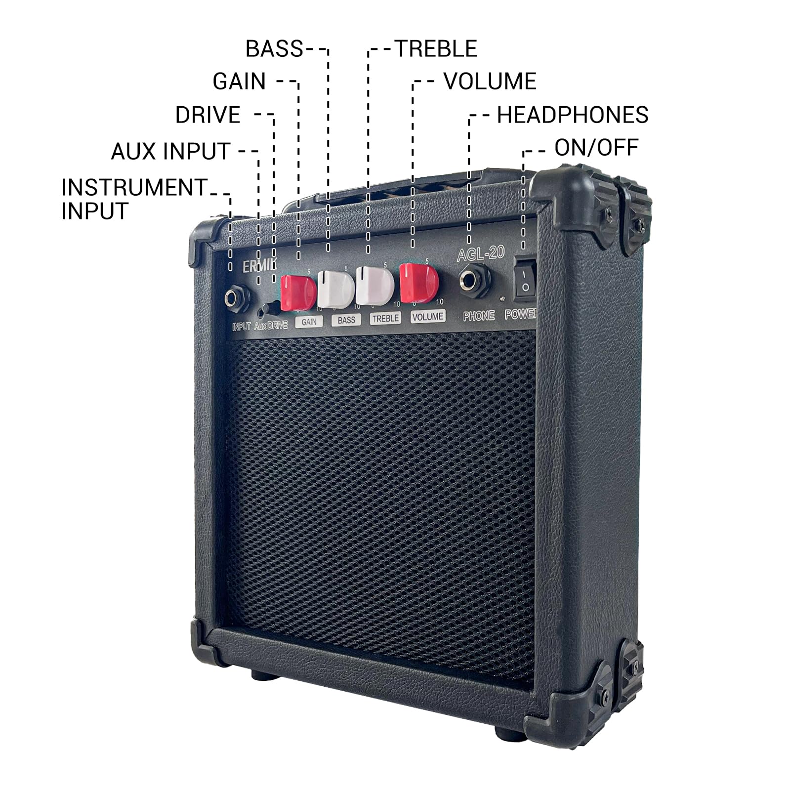 Amazon.com: Ermik Electric Guitar Amp 20W Electric Guitar